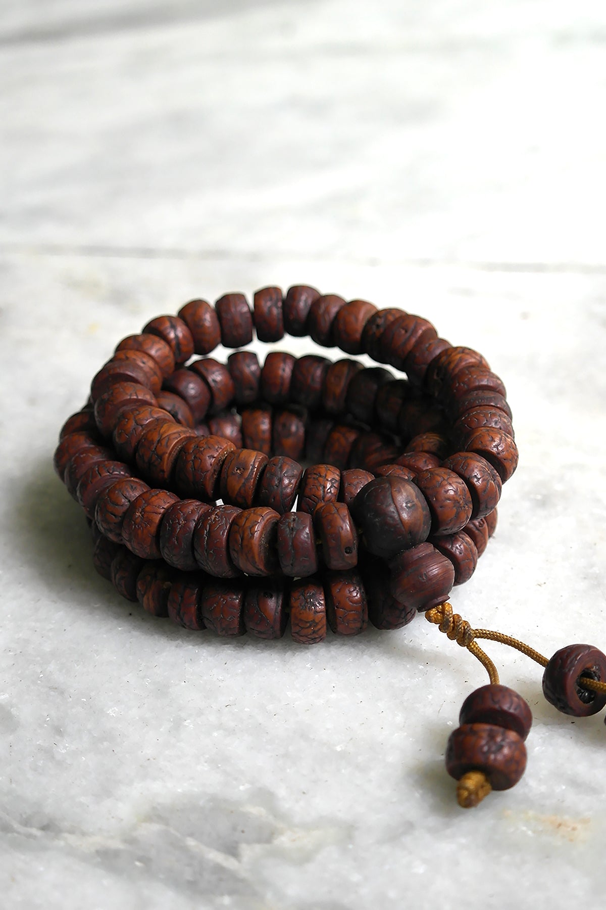 12 mm Dark Flat Bodhiseed 108 Beads Meditation Prayer Mala