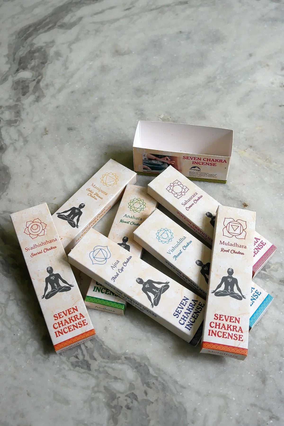 Set of 7 Tibetan Seven Chakra Incense Sticks collection - Vajracrafts