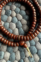 Buddhism Buddha Chitta, carved Dark Bodhi Beads Prayer Mala 12mm - Meditation Mala - Vajracrafts