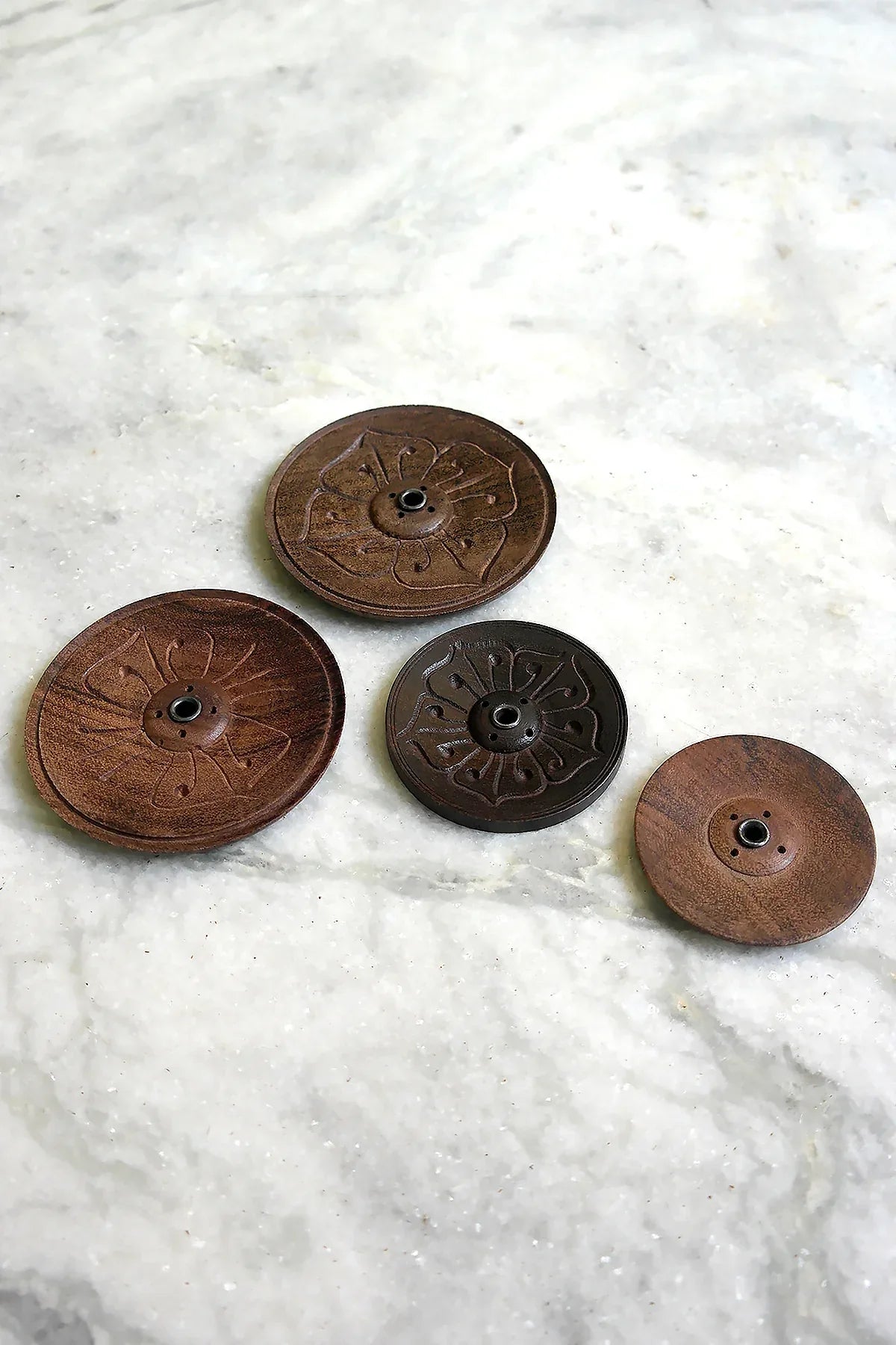Plain Circle wooden Incense Burner - Vajracrafts