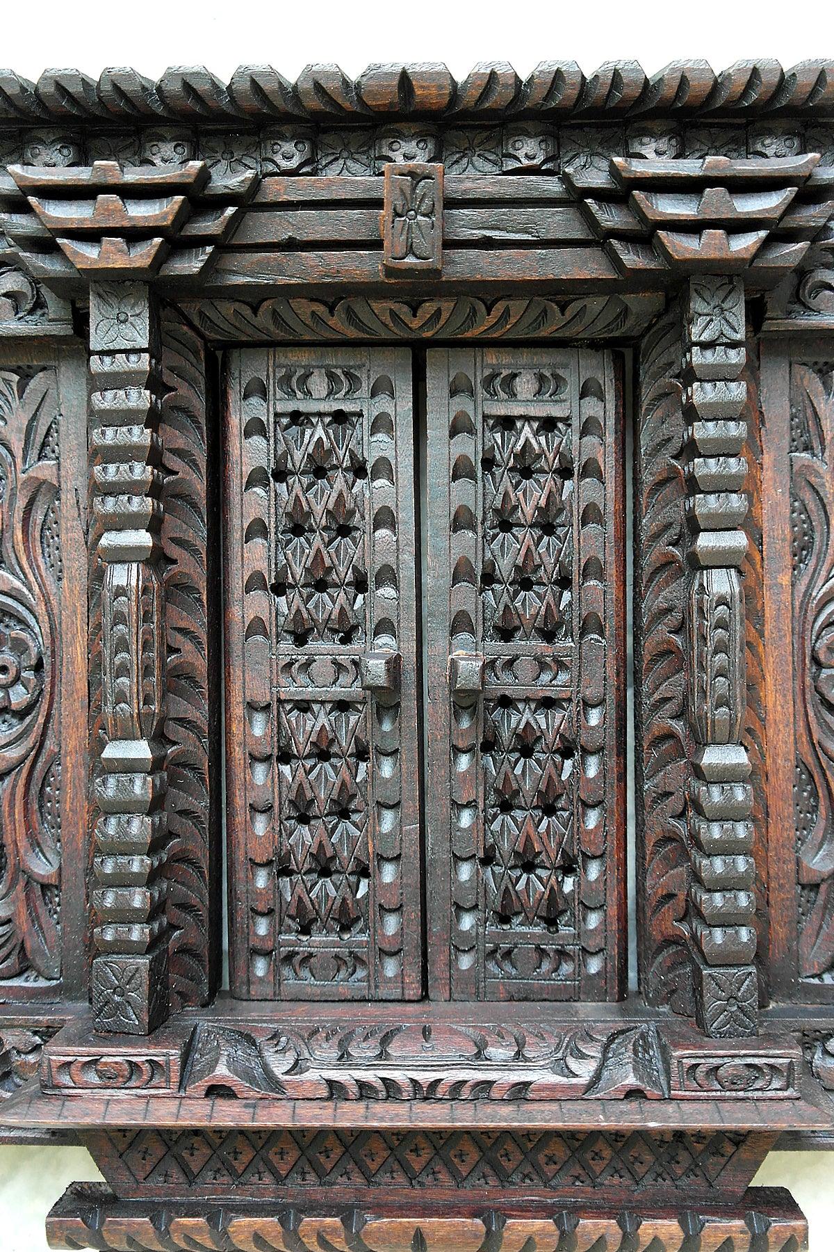 Traditional Newari Handcrafted swing styled Wooden Window - Vajracrafts