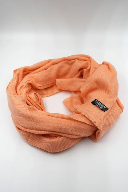 Pale Orange Pure Pashmina Shawls - Vajracrafts