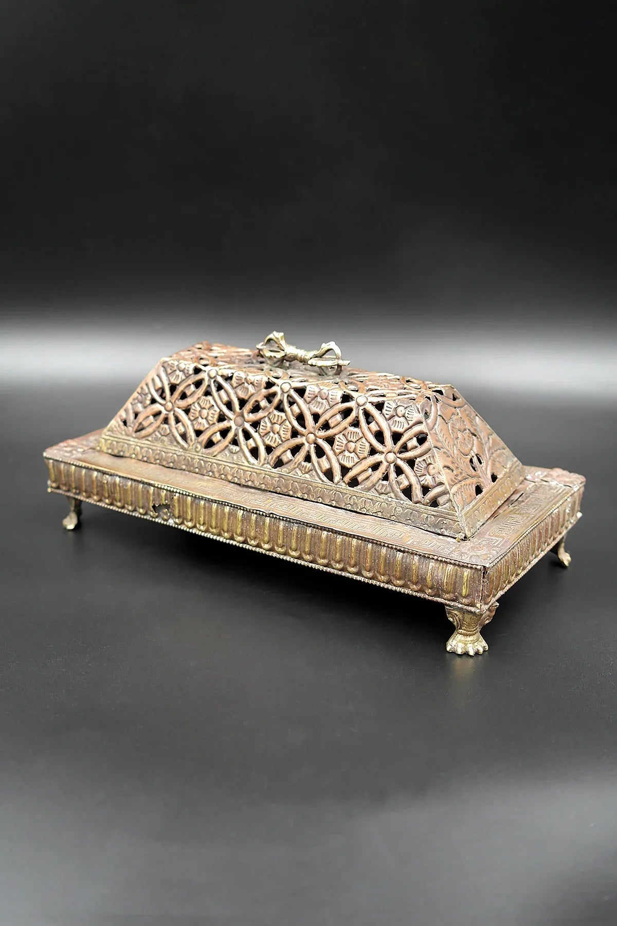 Traditional copper incense burner for aromatherapy and home fragrance - Vajracrafts