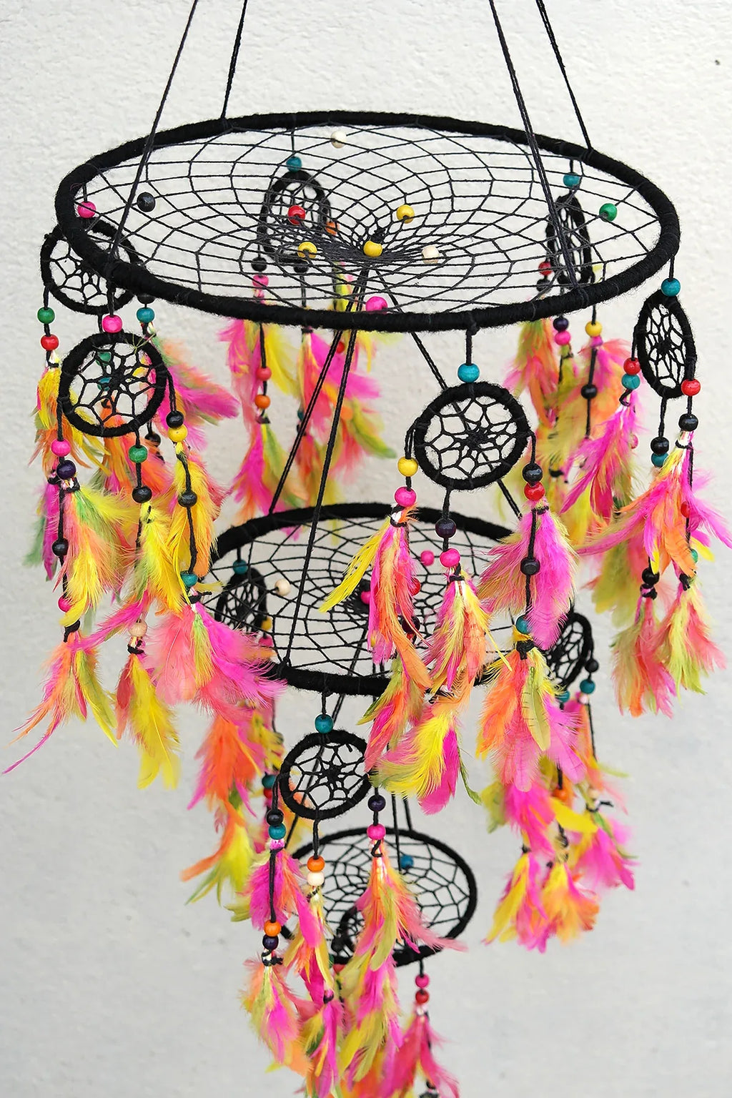 Black Large Handmade Dream Catcher - Vajracrafts