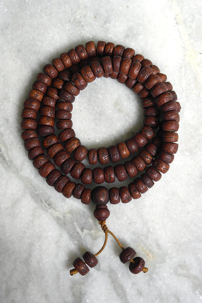 12 mm Dark Flat Bodhiseed 108 Beads Meditation Prayer Mala