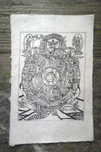 Kalachakra printed Lokta Paper Poster - Vajracrafts