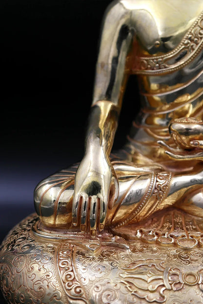 Shakyamuni Buddha Statue in Cushion, 11" - Vajracrafts