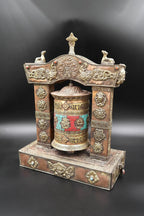 3 in 1 Potala Palace Design Prayer Wheel cum incense holder and burner - Vajracrafts