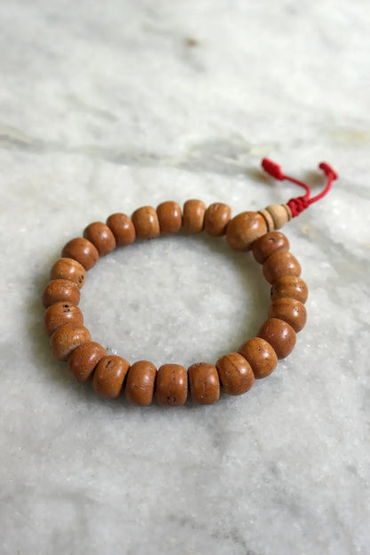 Natural Bodhi Seed Wrist Mala/Bracelet, 12mm - Vajracrafts