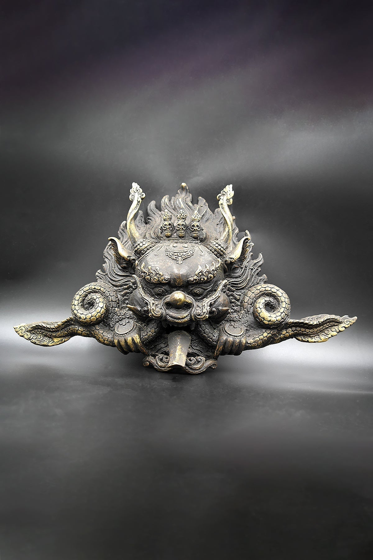 Handmade Tibetan Cheppu Wall Hanging Mask 11"