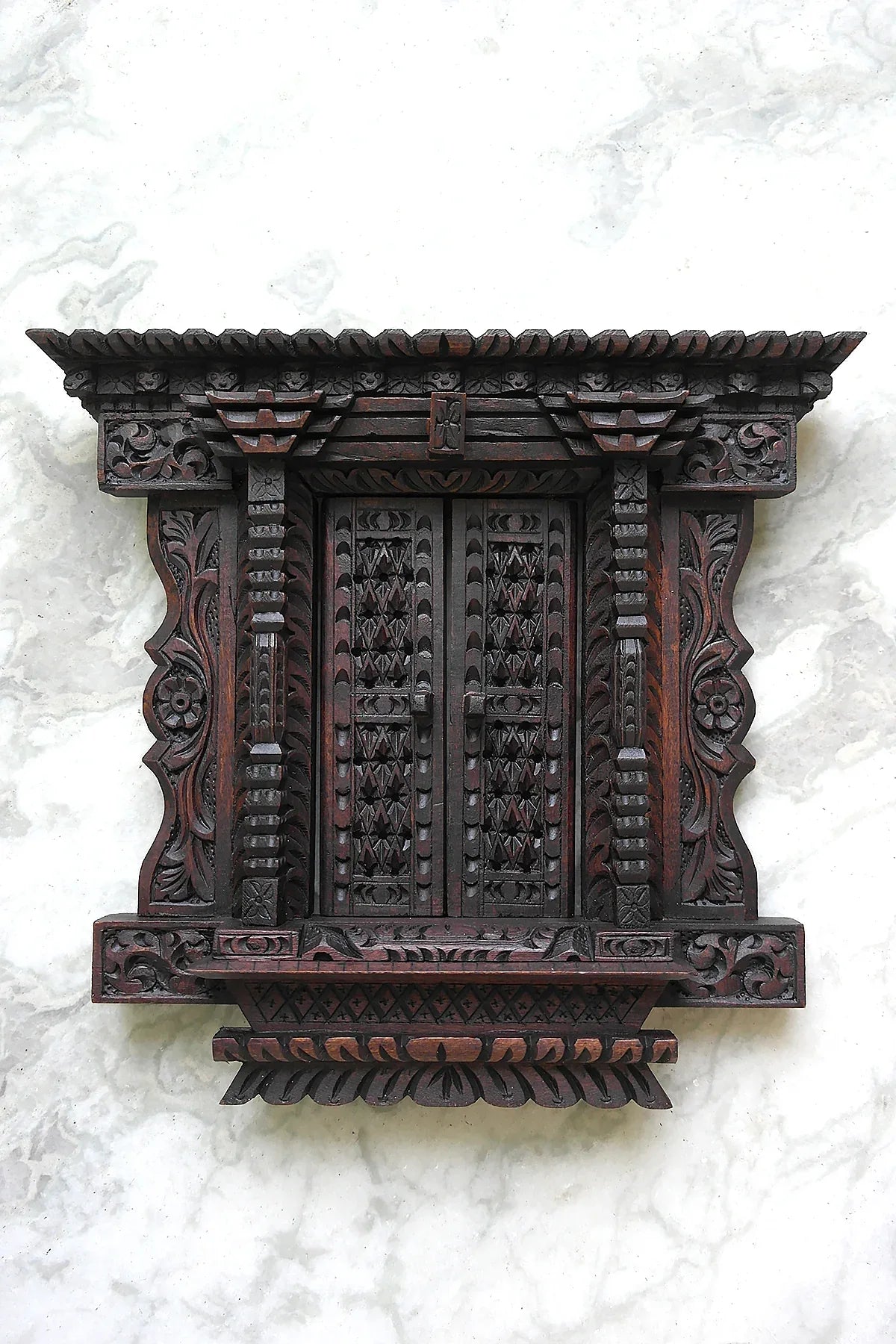 Traditional Newari Handcrafted swing styled Wooden Window - Vajracrafts