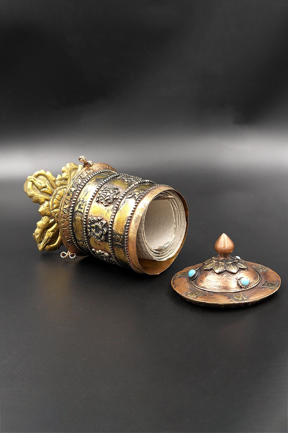 Om Mane peme hum table top Tibetan Prayer Wheel | Vajracrafts