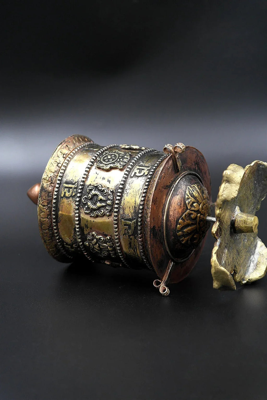 Om Mane peme hum table top Tibetan Prayer Wheel - Vajracrafts