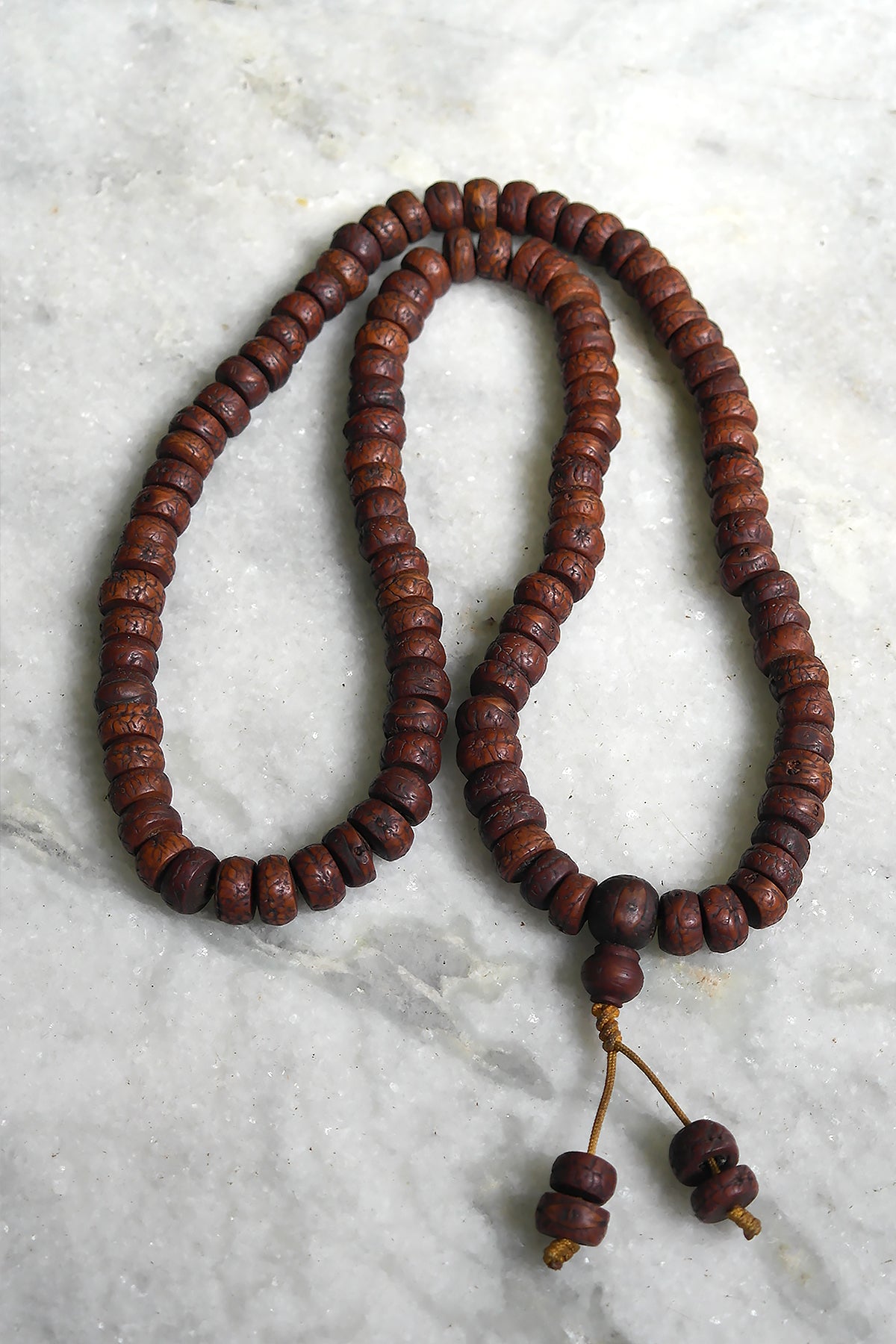 12 mm Dark Flat Bodhiseed 108 Beads Meditation Prayer Mala