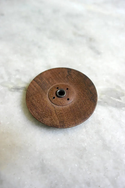 Plain Circle wooden Incense Burner - Vajracrafts