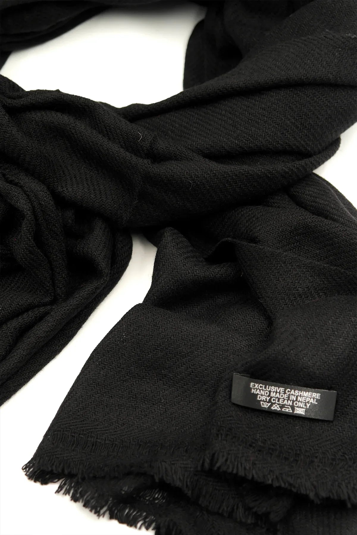 Black Pure Pashmina Shawls for Women - Vajracrafts