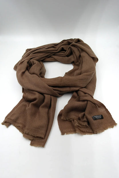 Brown Color Pure Pashmina Shawl - Vajracrafts