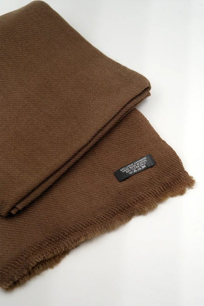 Brown Color Pure Pashmina Shawl - Vajracrafts