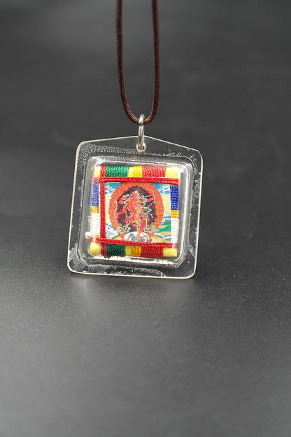 Kurukulla Tibetan Mantra Amulet with Hard Plastic Cover | Kurukulle Buti