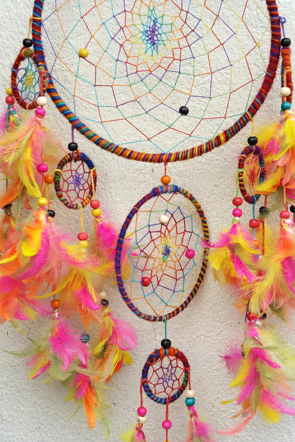 Dream Catcher wall hanging home decoration unique Colorful - Vajracrafts