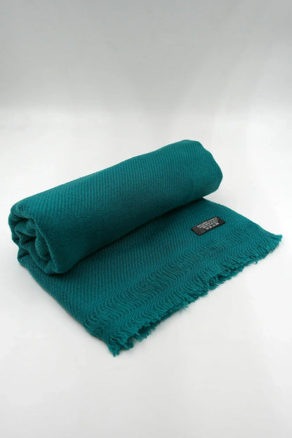 Teal Color Pure Pashmina Shawls for Women - Vajracrafts