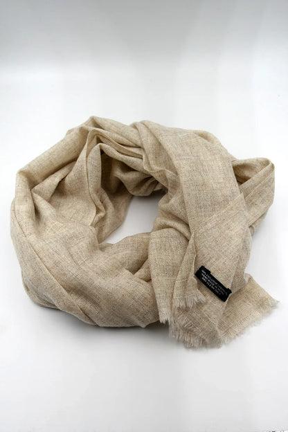 Plain Light Grey Pashmina Shawl For Women - Vajracrafts