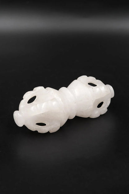 The Quartz Crystal Vajra | Handcrafted Tibetan Buddhist Ritual Crystal Dorje - Vajracrafts