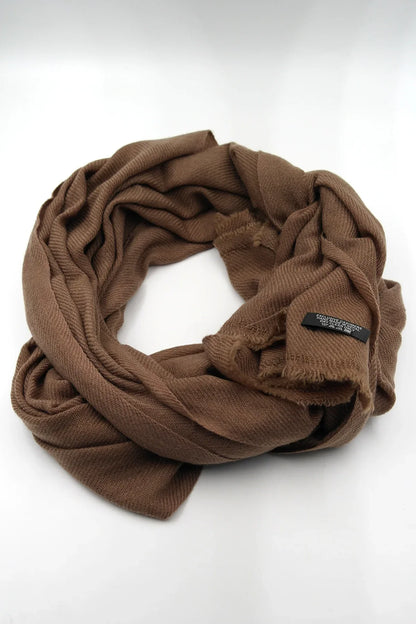 Brown Color Pure Pashmina Shawl - Vajracrafts