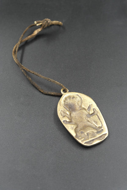 Solid Brass Maha Kali Pendant Necklace