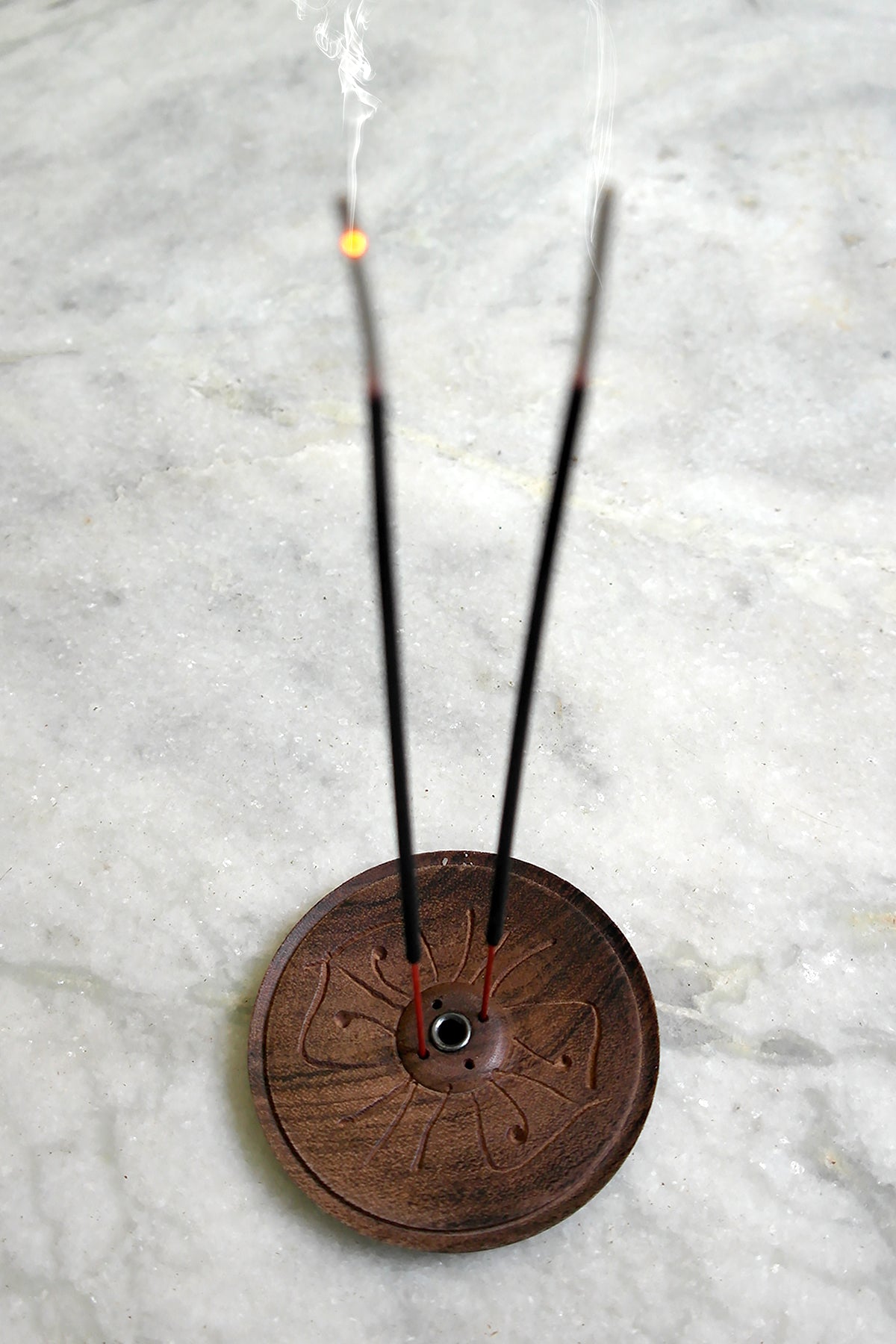 Two Petal design wooden Incense Burner | Vajracrafts