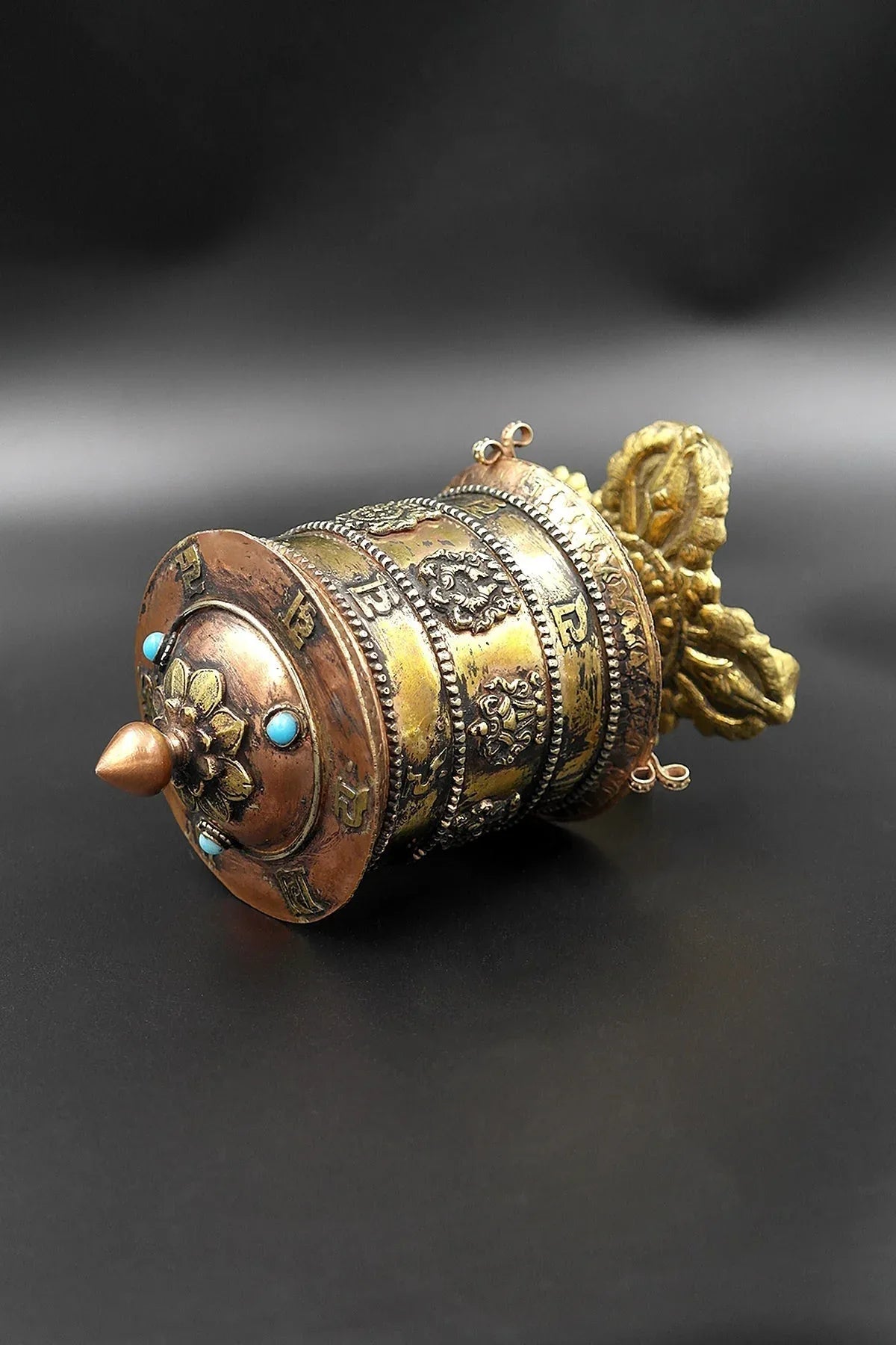 Om Mane peme hum table top Tibetan Prayer Wheel - Vajracrafts