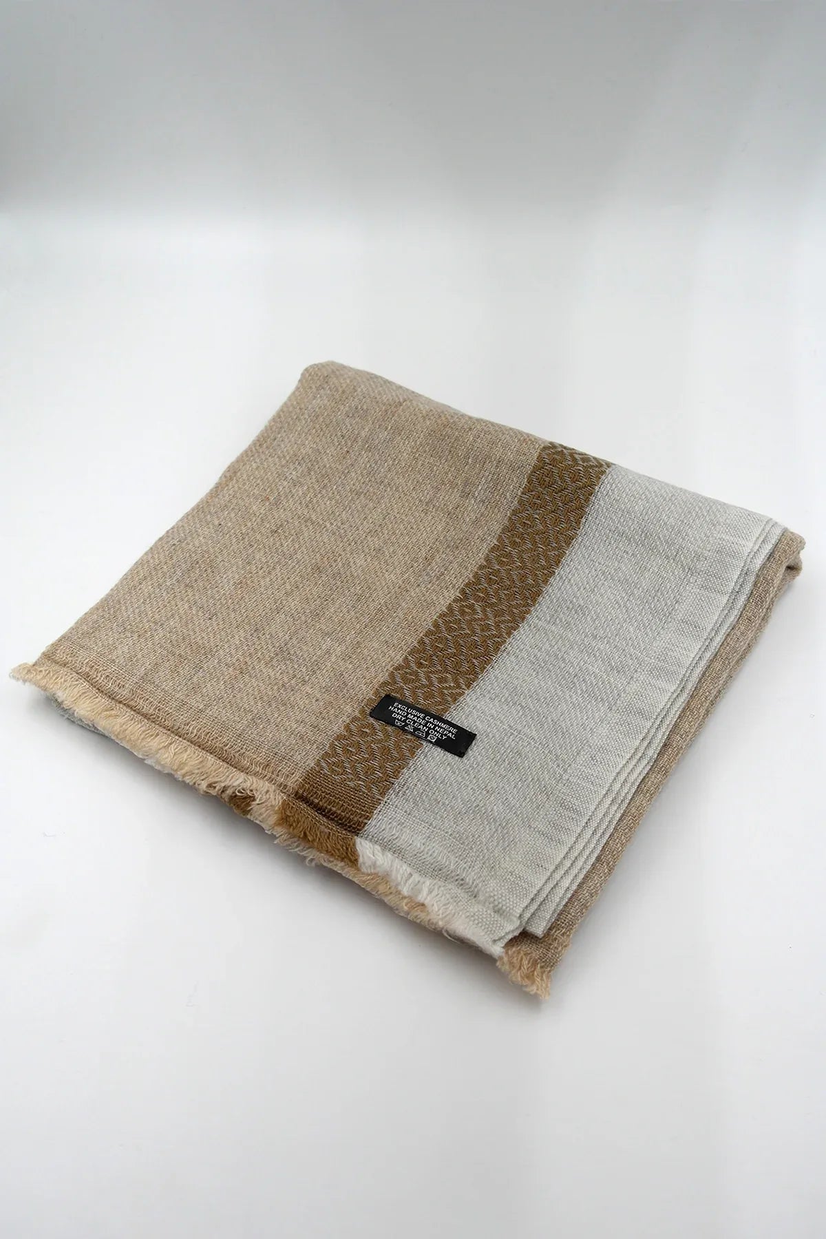 Dobby Tape Border in Pashmina Shawl - Vajracrafts