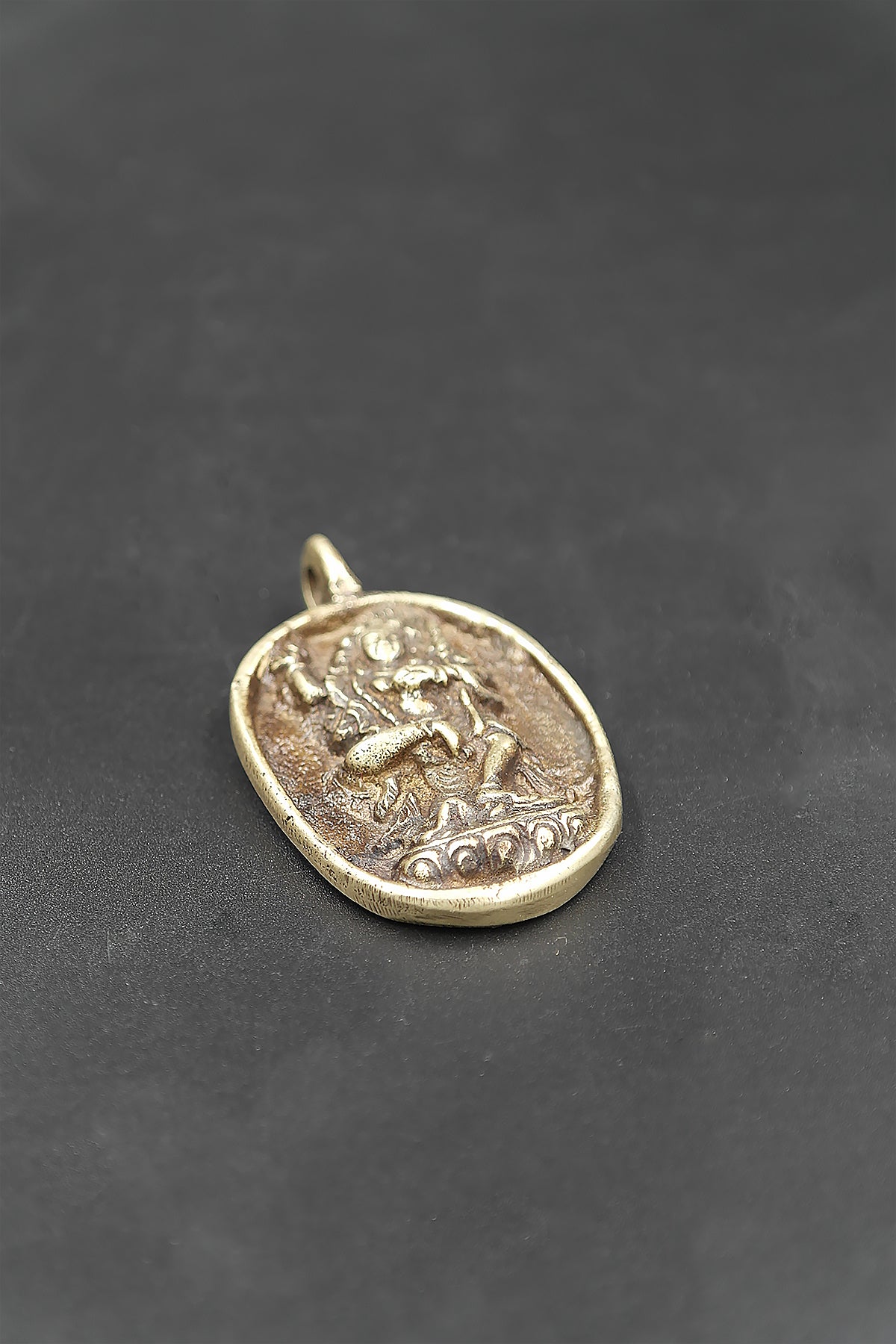 Handcrafted Nepalese Vajra Barahi Oval Pendant | Sacred Jewelry
