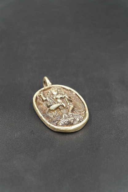 Handcrafted Nepalese Vajra Barahi Oval Pendant | Sacred Jewelry