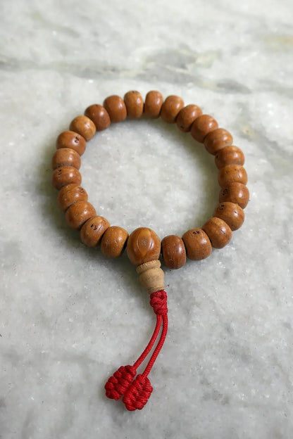 Natural Bodhi Seed Wrist Mala/Bracelet, 12mm - Vajracrafts