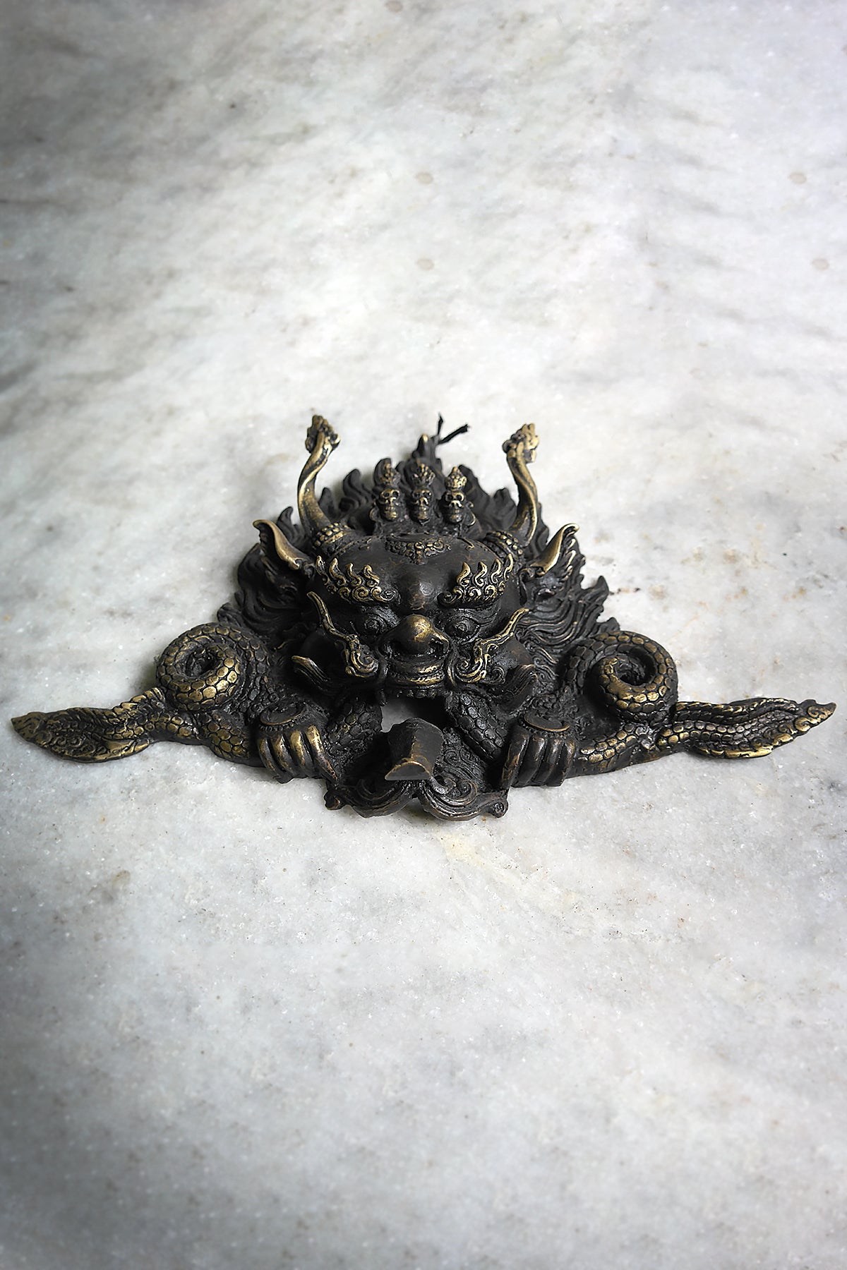 Handmade Tibetan Cheppu Wall Hanging Mask for home Decor, 11"