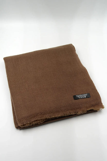 Brown Color Pure Pashmina Shawl - Vajracrafts