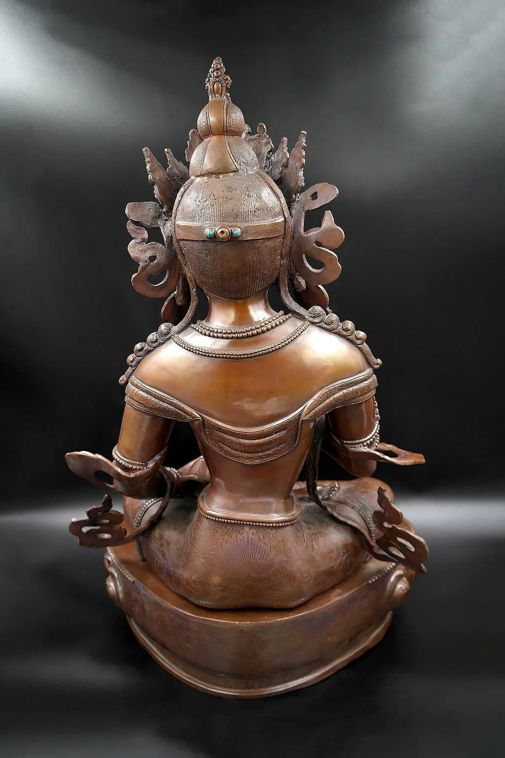 Antique looks Crowned Tibetan Vajrasattva Statue 18" - Vajracrafts