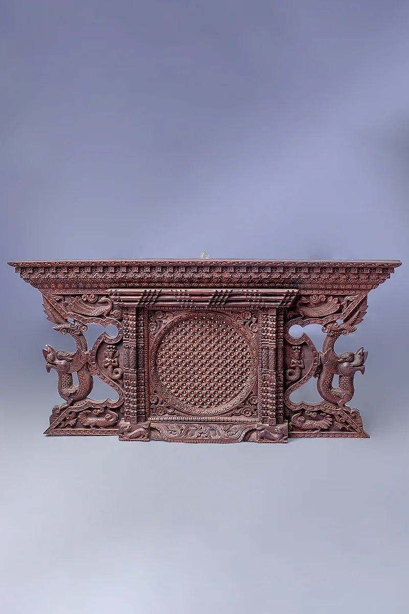 Beautiful Newari Handcrafted Wooden Eye Window, San Jhya, Aakhi jhyal - Vajracrafts