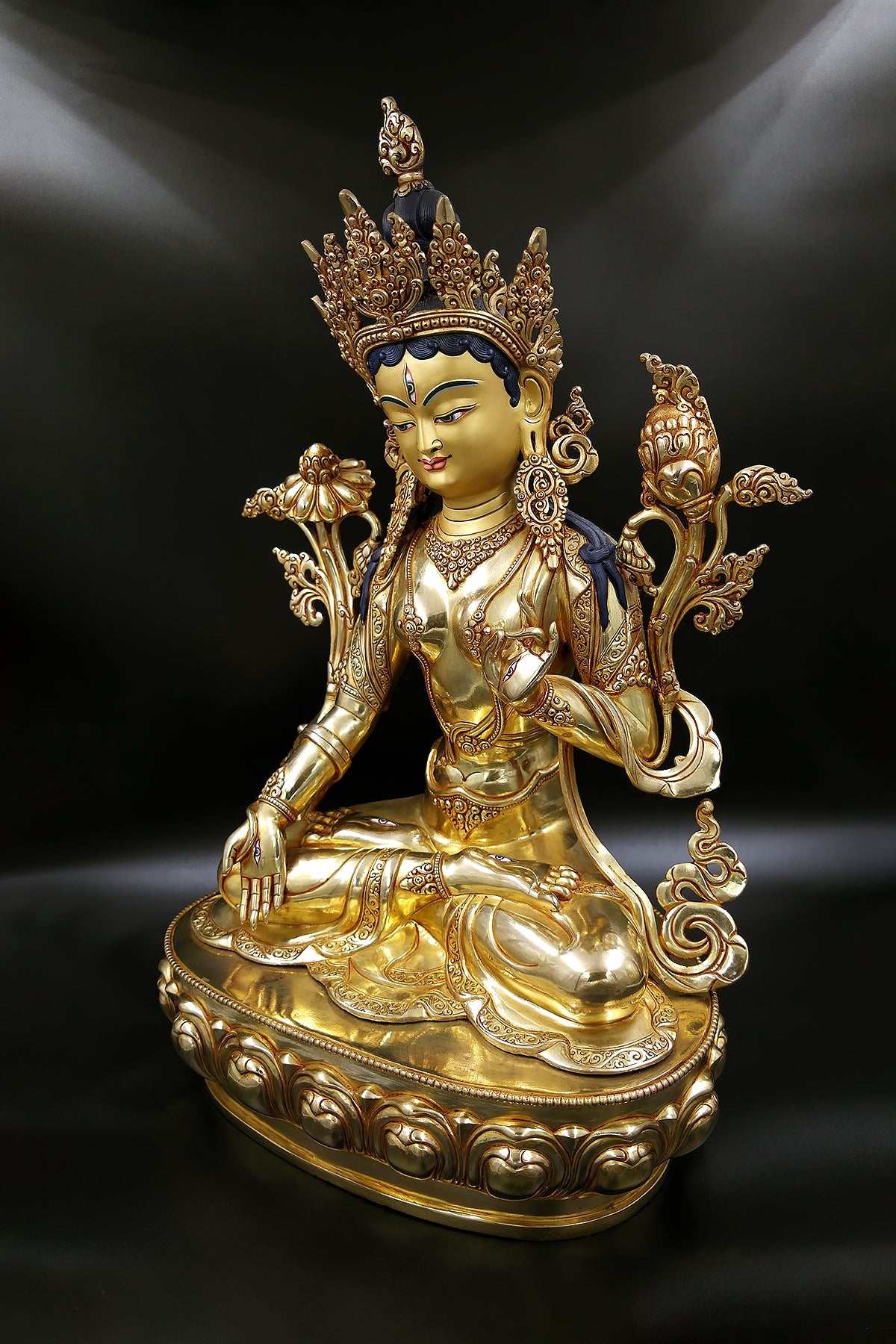 White Tara Statue | Handmade Tara Sculpture from Nepal 20"