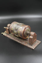 Buddhist Copper Prayer Wheel with wall mount - Vajracrafts