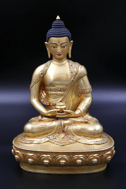 Amitabha Buddha Statue from Boudhanath 9" - Vajracrafts