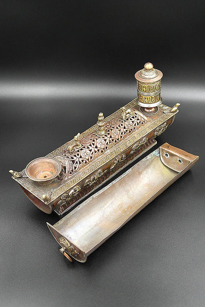 Tibetan Incense Burner cum Prayer Wheel - Vajracrafts