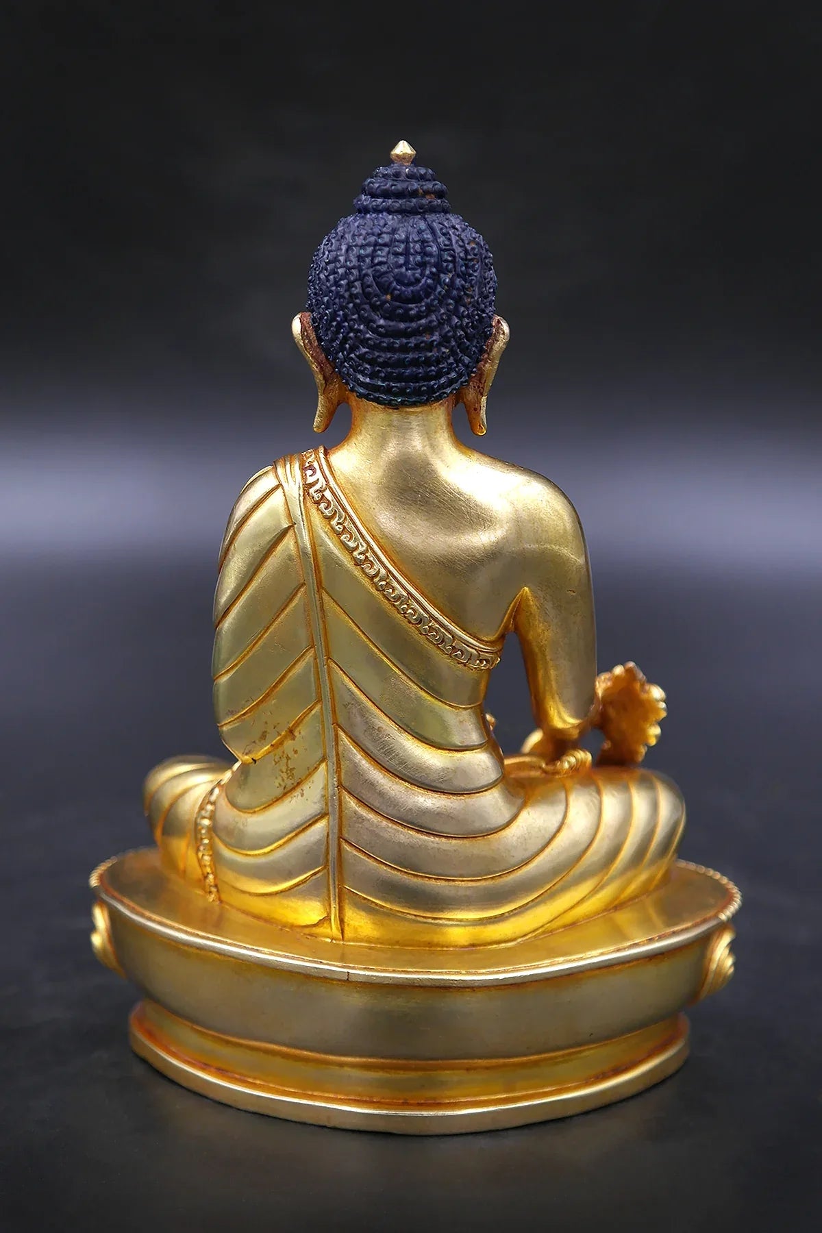 Handmade Gold Plated Medicine Buddha Statue 5.5" - Vajracrafts