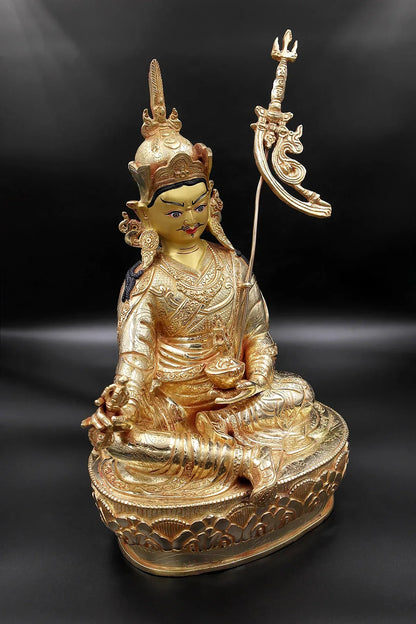 Guru Padmasambhava Statue from Nepal, 14" - Vajracrafts
