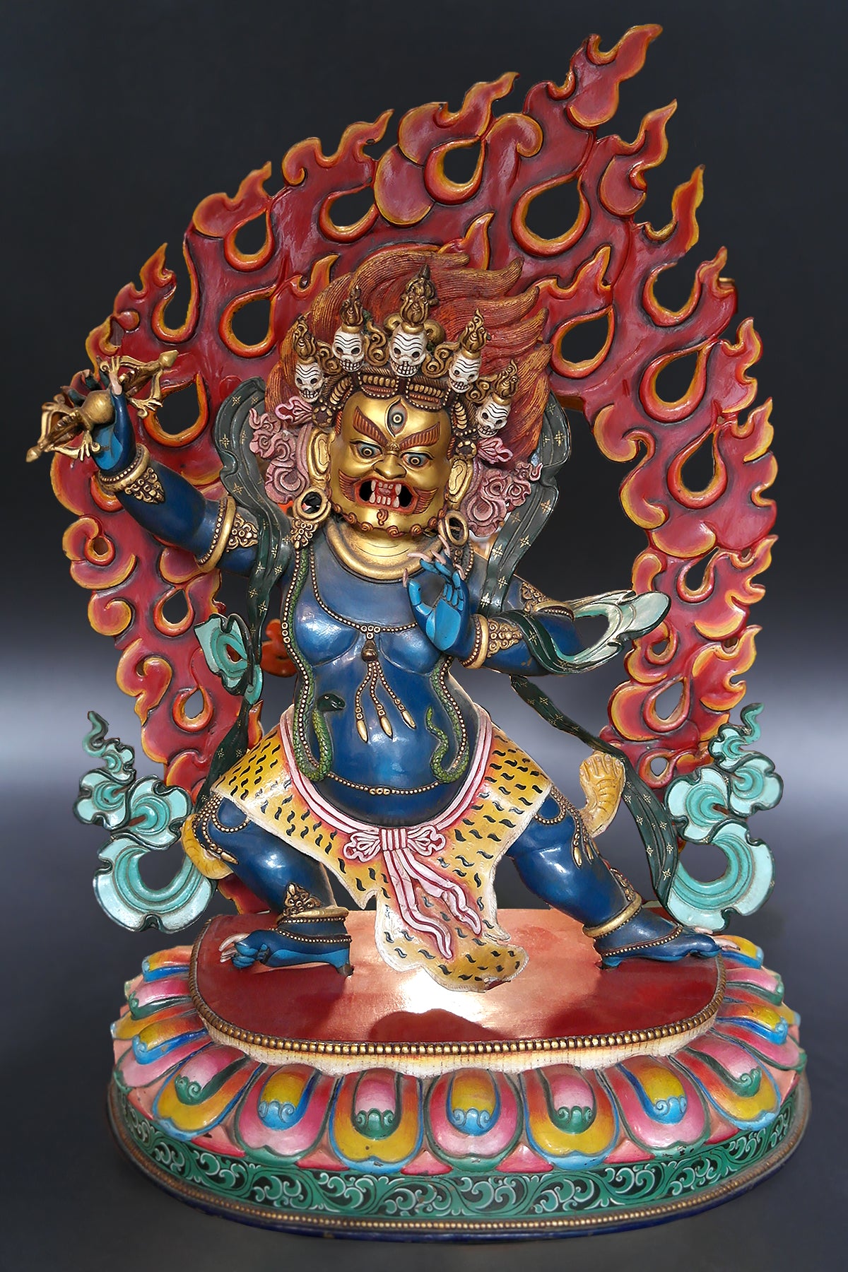 Masterpiece Wrathful Deity Vajrapani Buddhist Statue 27"