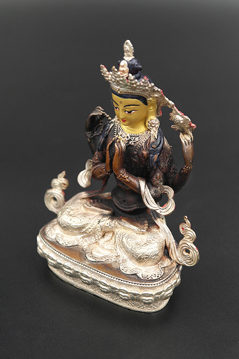 Two Tones Chenrezig Statue from Nepal 4"