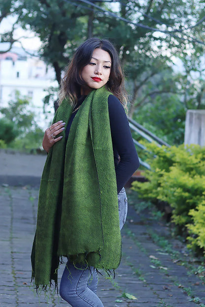 Yak Wool Shawl, Wrap Handmade in Nepal - Vajracrafts