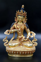 Fully Gold Plated Tibetan Buddhist Vajrasattva Statue, 9" - Vajracrafts