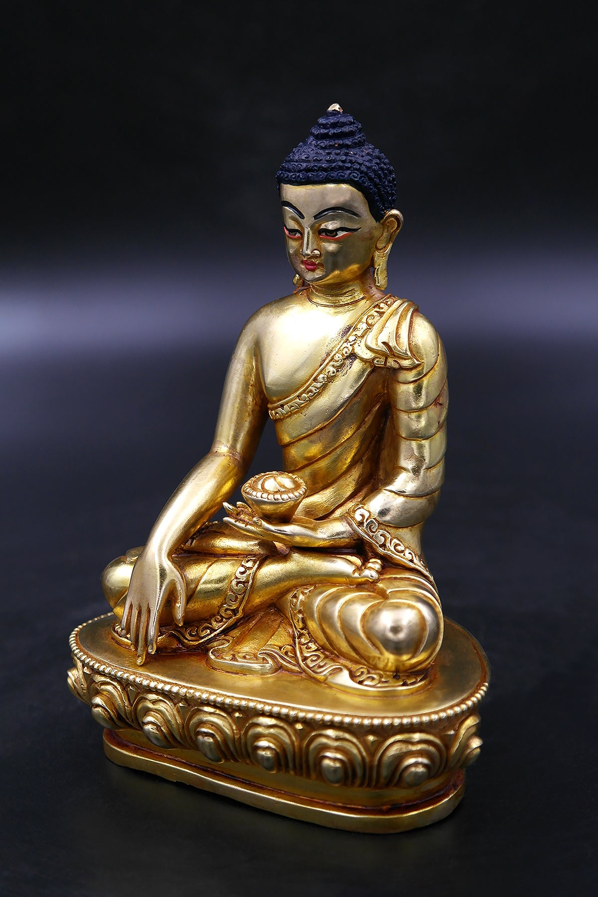 Gold Plated Shakyamuni Buddha Statue 6"